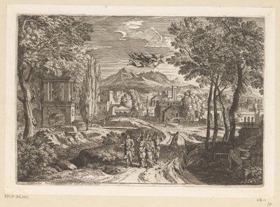 Arkadiskt landskap med Kekrops döttrar Suite de Paysages (serietitel) av Théodore