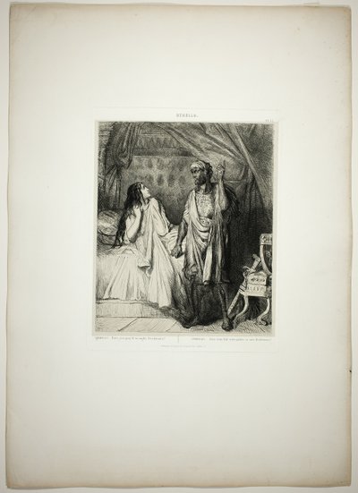 Har du bett i kväll, Desdemona, platta tolv från Othello av Théodore Chassériau