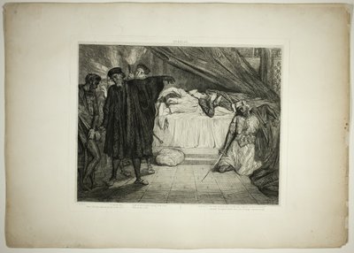 O spartansk hund, tallrik femton från Othello av Théodore Chassériau