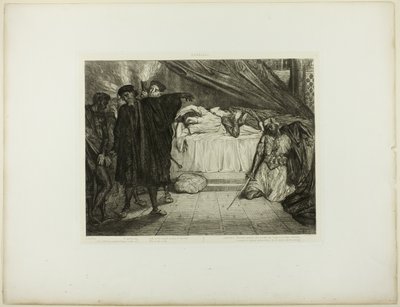 O spartansk hund, tallrik femton från Othello av Théodore Chassériau