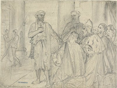 Othellos tal till senatorerna i Venedig av Théodore Chassériau