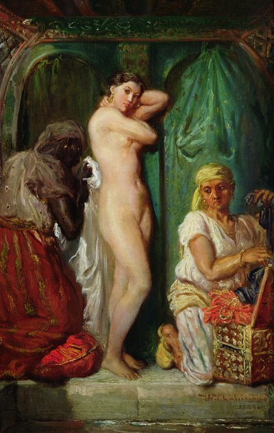 Badet i haremet, 1849 av Théodore Chassériau