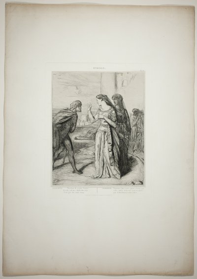 Var därför glad, Cassio, plansch sex från Othello av Théodore Chassériau