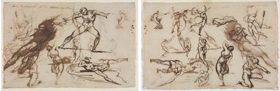Géricault - Blad med skisser (recto) Blad med skisser (verso), 1819 av Theodore Gericault