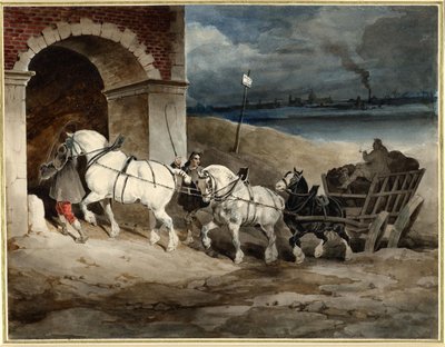Géricault - Kolvagnen, eller Le Chariot, Route de Londres, ca 1821, 1968,0210.28 av Theodore Gericault