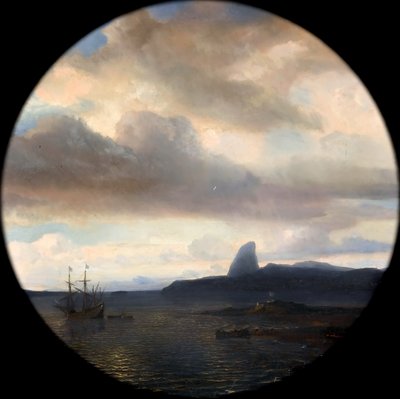 Villegagnon går in i Rio de Janeirobukten den 10 november 1555 av Jean Antoine Theodore Gudin
