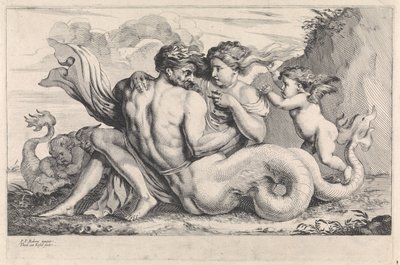 Siren och triton Mytologiska figurer (serietitel) av Théodorus van Kessel