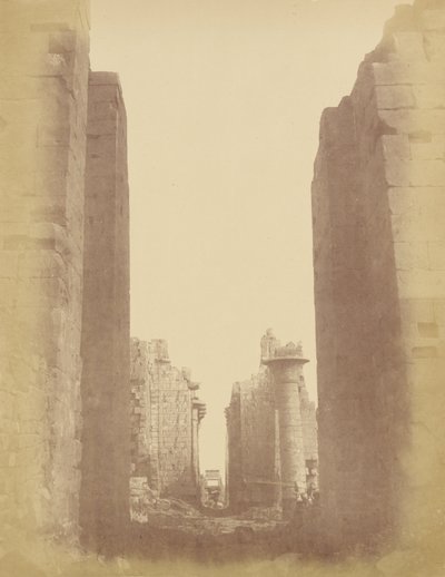 Karnak, vy genom Hypostyle -rummet av Théodule Devéria