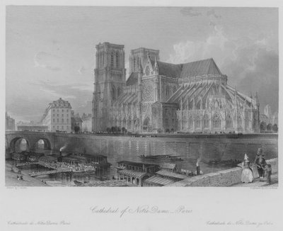 Notre-Dame-katedralen, Paris (gravyr) av Thomas (after) Allom