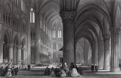 Katedralen Notre Dame, Paris (gravyr) av Thomas (after) Allom