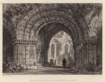 Chapter-House, Furness Abbey (gravyr) av Thomas (after) Allom