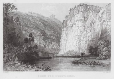 Chee Tor, Derbyshire (gravyr) av Thomas (after) Allom
