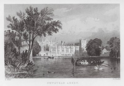 Newstead Abbey (gravyr) av Thomas (after) Allom