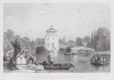 Radford Folly, nära Nottingham (gravyr) av Thomas (after) Allom