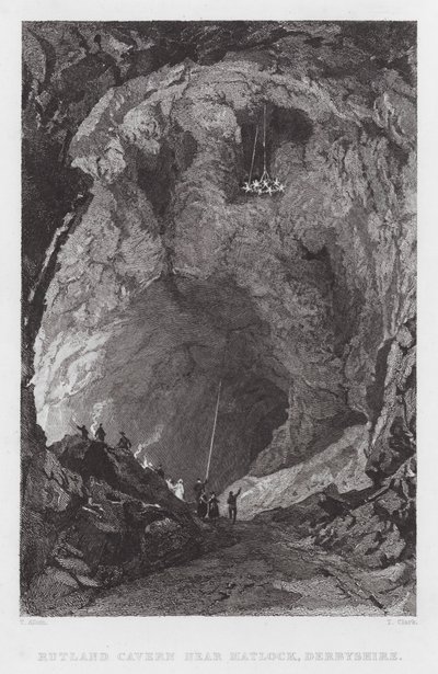 Rutland Cavern, latalata i Matlock, Derbyshire (vaega) swed av Thomas (after) Allom