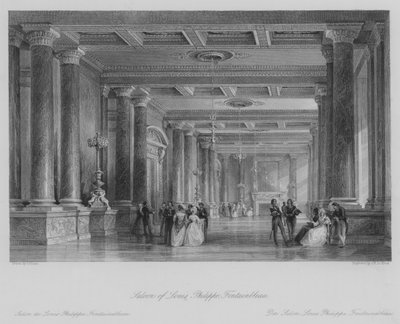 Saloon av Louis Philippe, Fontainbleau (gravyr) av Thomas (after) Allom