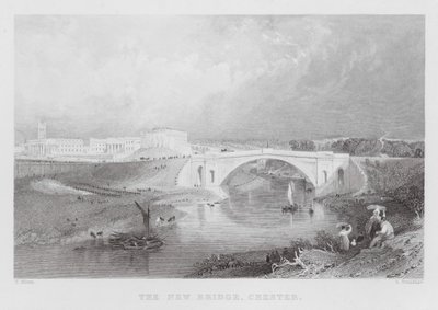 New Bridge, Chester (gravyr) av Thomas (after) Allom