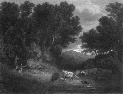 Vattenplatsen (gravyr) av Thomas (after) Gainsborough