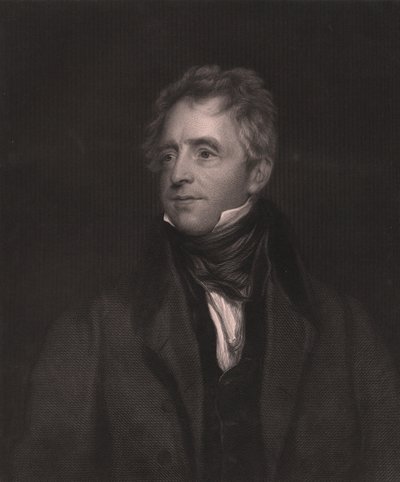 Porträtt av den engelske skådespelaren John Fawcett (1768-1837), gravyr av W J Edwards från målning av Thomas Lawrence, 23x32 cm, Virtue and Co Publisher, London av Thomas (after) Lawrence