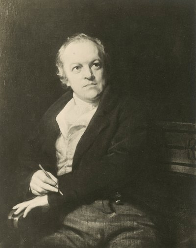 William Blake, engelsk poet och konstnär (litho) av Thomas (after) Phillips