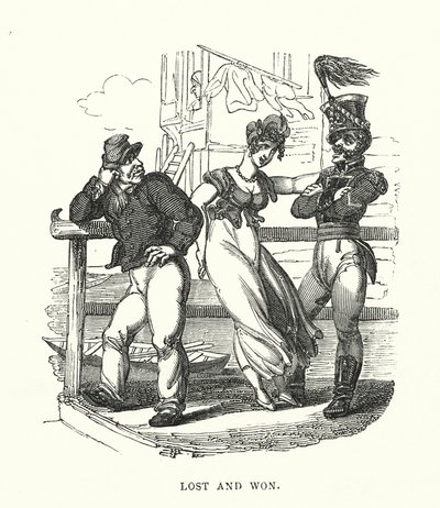 Förlorad och vunnen (gravyr) av Thomas (after) Rowlandson