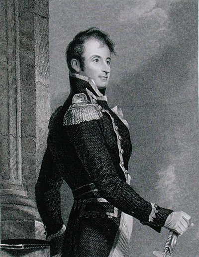 Stephen Decatur (1779-1820), graverad av Asher Brown Durand (1796-1886) efter en kopia av originalet av James Herring (1794-1867) (gravyr) av Thomas (after) Sully