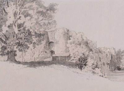 Chepstow Castle (penna, pensel och bläck på gouachemark) av Thomas (attr. to) Tudor