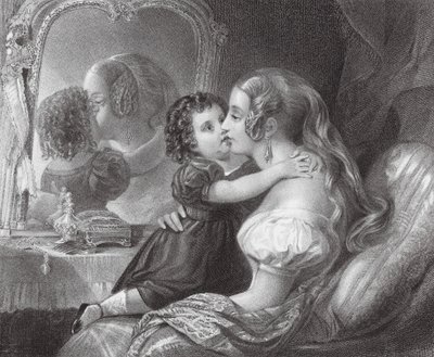 Gråt inte, mamma (gravyr) av Thomas A. Woolnoth