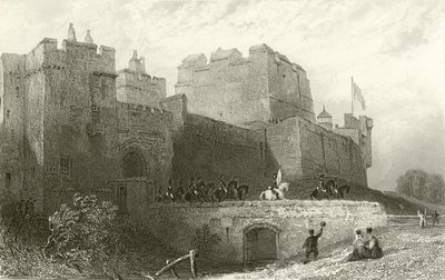 Carlisle Castle, Cumberland av Thomas Allom