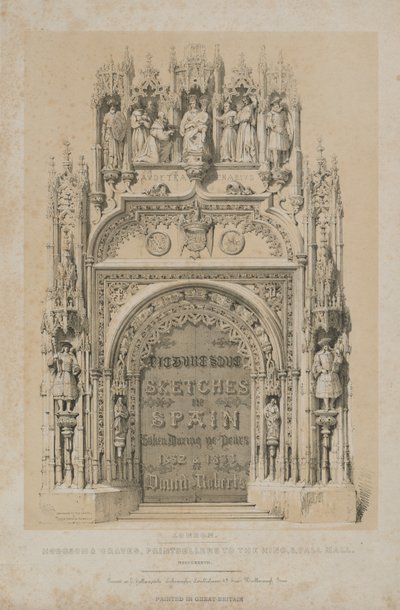 Pittoreska skisser i Spanien: Titelsida, 1837. av Thomas Allom