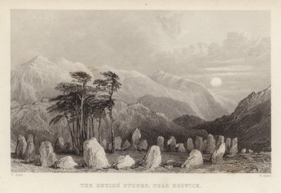 Druidsstenen nära Keswick av Thomas Allom
