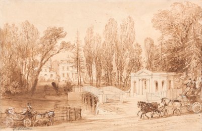 Thorncroft, nära Leatherhead av Thomas Allom