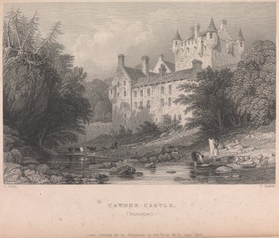Cawdor Castle, Narnshire (utgiven av G. Virtue); sida 59 (volym ett) av Thomas Barber