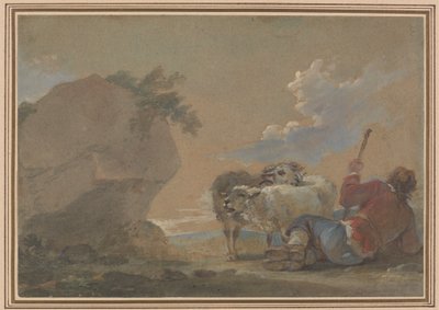 Landskap med herde och får av Thomas Barker