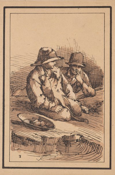 Rustika figurer: Två pojkar, 1801. av Thomas Barker