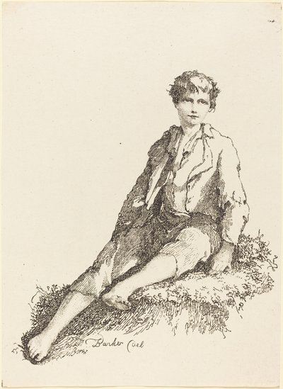Sittande ung pojke av Thomas Barker