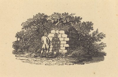 Man Pissande av Thomas Bewick