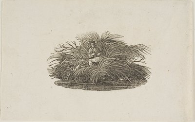 Stjärtstycke: Man in Bush av Thomas Bewick