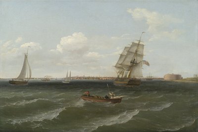 New Yorks hamn, 1813 av Thomas Birch