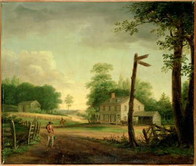 Wayside Inn på väg till Philadelphia av Thomas Birch