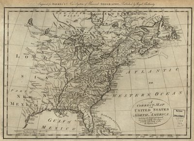 En korrekt karta över Nordamerikas förenta stater, inklusive de brittiska och spanska territorierna, noggrant fastställd i enlighet med 1784 års fördrag. LOC 74692103 av Thomas Bowen