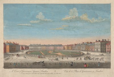 Utsikt över Grosvenor Square, London av Thomas Bowles