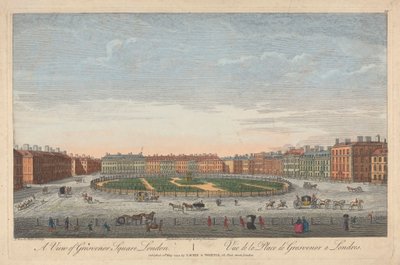 Utsikt över Grosvenor Square, London av Thomas Bowles