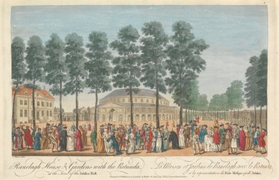 Ranelagh House & Gardens med Rotundan vid Jubileumsbalens tid av Thomas Bowles