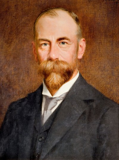 Porträtt av Barrow Cadbury, 1912. av Thomas Bowman Garvie