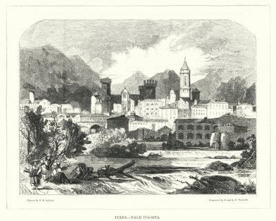 Ivrea, Aostadalen (gravyr) av Thomas Brabazon Aylmer