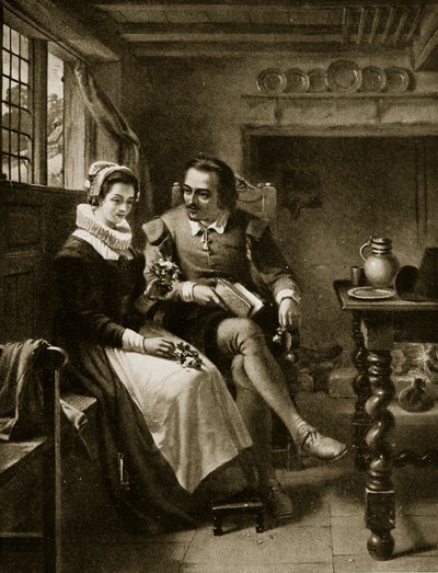 Shakespeares uppvaktning, illustration från "Hutchinson