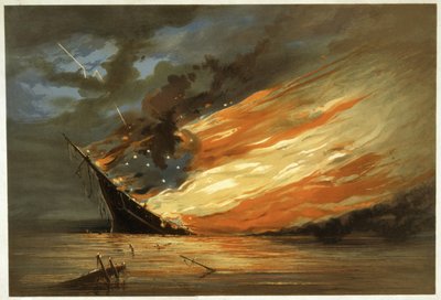 The Return, or Saved From The Wreck, publicerad c.1872 (chromolitho) av Thomas Brooks