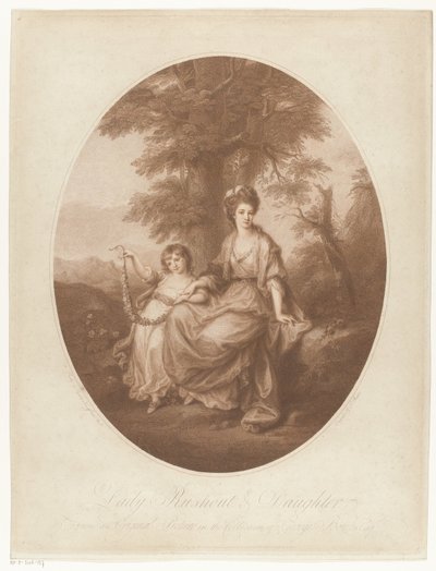 Porträtt av Lady Rebecca Northwick och hennes dotter Anne Rushout Lady Rushout & Daughter (titel på objekt) av Thomas Burke