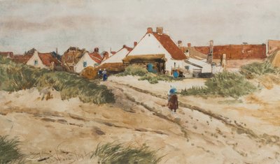 Nearing Sunset, Katwijk, Holland, 1894 (wc på papper) av Thomas Bush Hardy